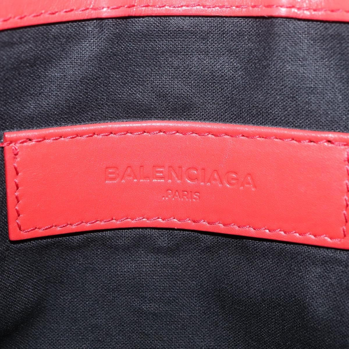 Balenciaga Navy Zip Canvas and Leather, Beige, Canvas, Clutch