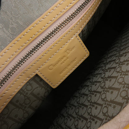 Christian Dior Vintage Lady Dior Cannage Quilt Patent, Yellow, Patent Leather, Handbag