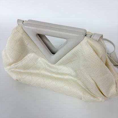 Bottega Veneta Point Leather, White, Other, Shoulder Bag