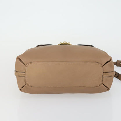 Chloe Elsie Convertible Satchel Leather, Beige, Leather, Handbag