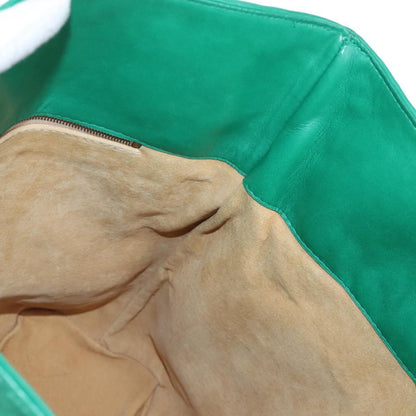 Bottega Veneta Intrecciato Shoulder Leather, Green, Leather, Shoulder Bag