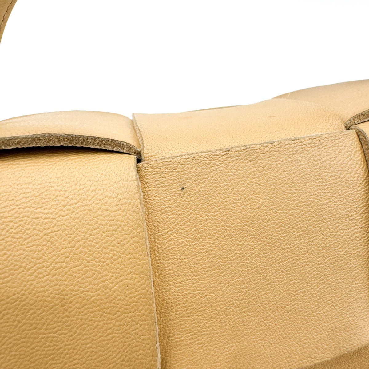 Bottega Veneta Cassette Maxi Intrecciato Leather, Beige, Leather, Crossbody Bag