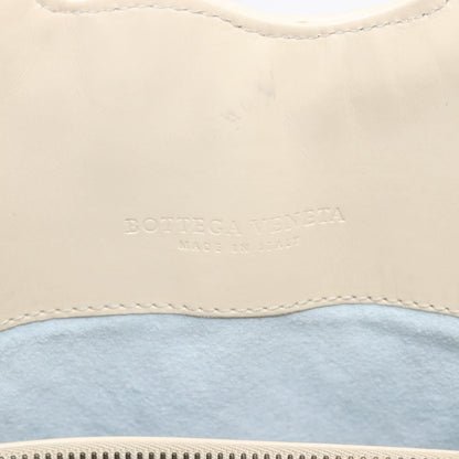 Bottega Veneta Belted Cabas Tote Intrecciato Nappa with Stitched Detail, White, Leather, Tote Bag