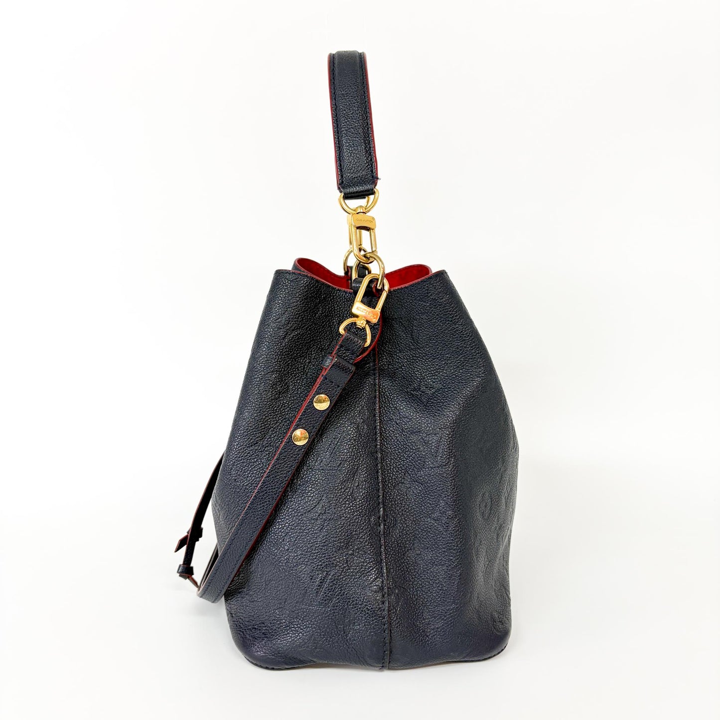Louis Vuitton NeoNoe Handbag Monogram Empreinte Leather, Navy, Leather, Handbag
