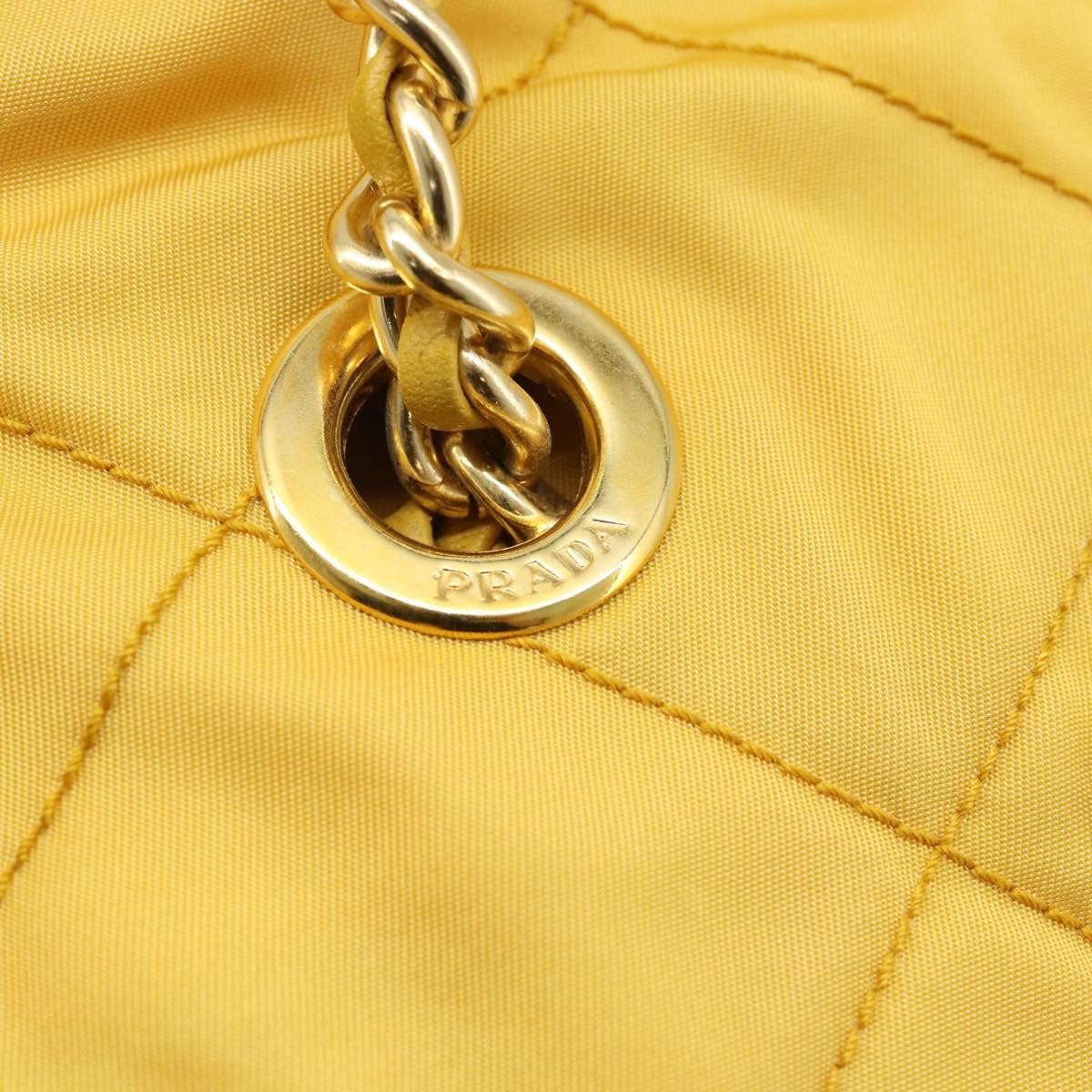 Prada Re-Edition 1995 Chain Quilted Re-Nylon, Yellow, Nylon, Tote Bag