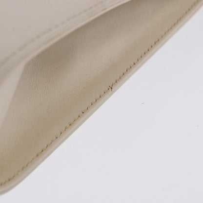Salvatore Ferragamo Vintage Gancini Chain Leather, White, Leather, Shoulder Bag
