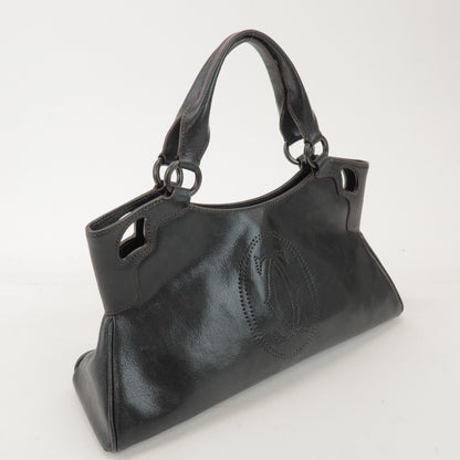 Cartier Marcello Leather, Black, Leather, Handbag