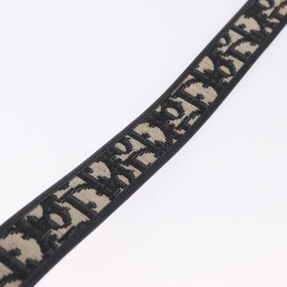 Christian Dior D Buckle Belt Canvas and Leather, Navy, Canvas, Belt