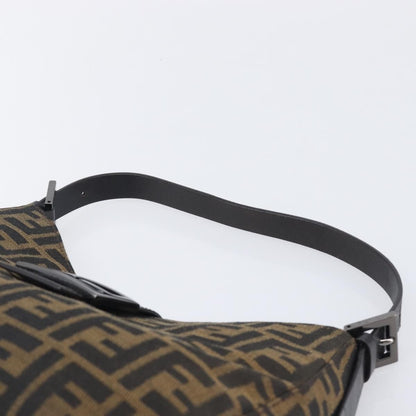 Fendi Vintage Pocket Zucca Canvas, Brown, Canvas, Shoulder Bag