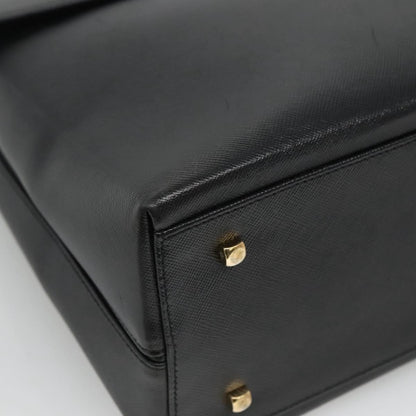 Salvatore Ferragamo Gancini Convertible Top Handle Leather, Black, Leather, Handbag