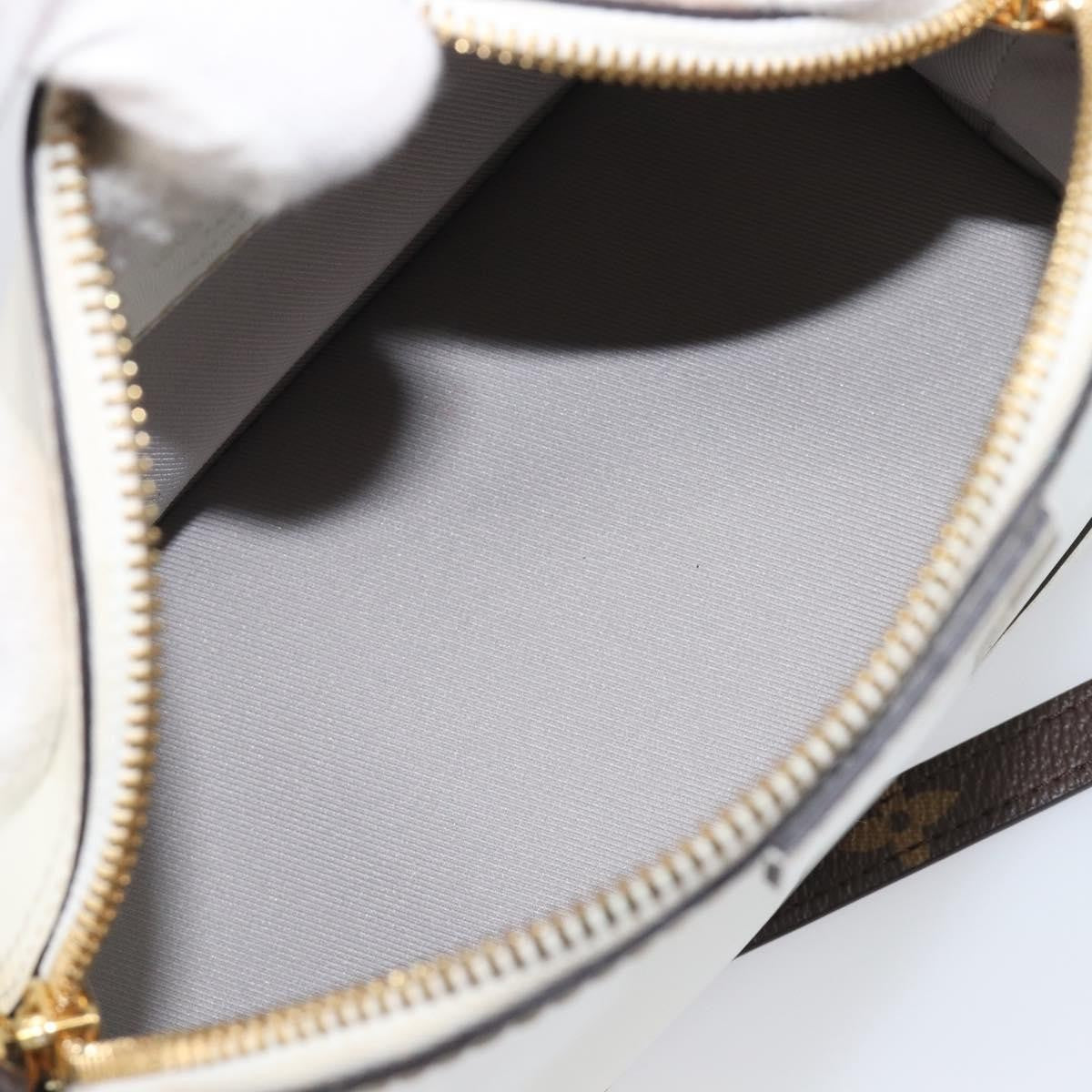Louis Vuitton Alma Chain Vernis with Monogram Canvas, White, Patent Leather, Handbag