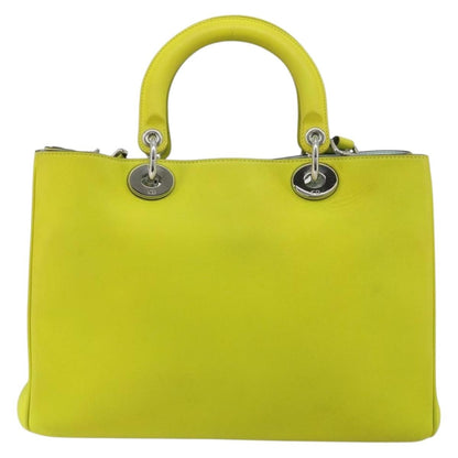 Christian Dior Diorissimo Tote Smooth Calfskin, Yellow, Leather, Handbag