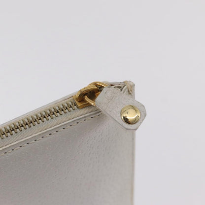 Celine Clutch Leather, White, Leather, Clutch