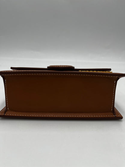Jacquemus Le Bambinou Flap Bag Leather, Brown, Leather, Handbag