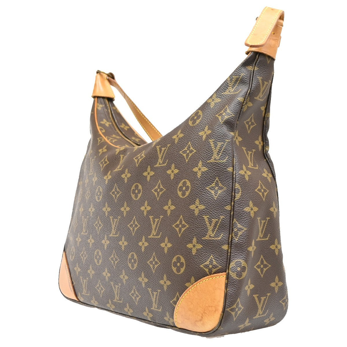 Louis Vuitton Boulogne Monogram Canvas, Brown, Canvas, Handbag