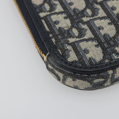 Christian Dior 30 Montaigne Phone Holder on Chain Oblique Canvas, Navy, Canvas, Clutch