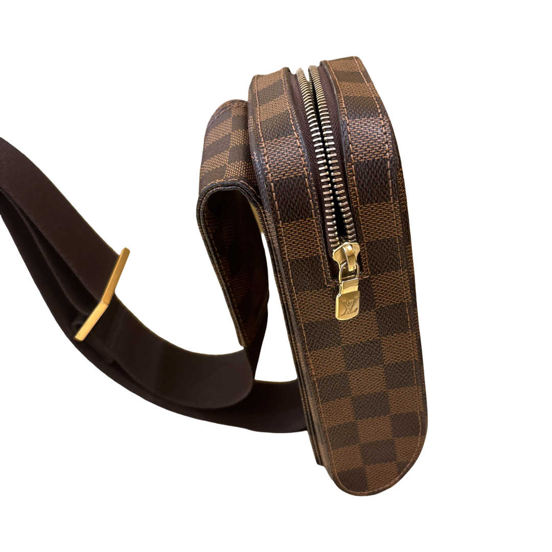 Louis Vuitton Geronimos Damier, Brown, Leather, Clutch