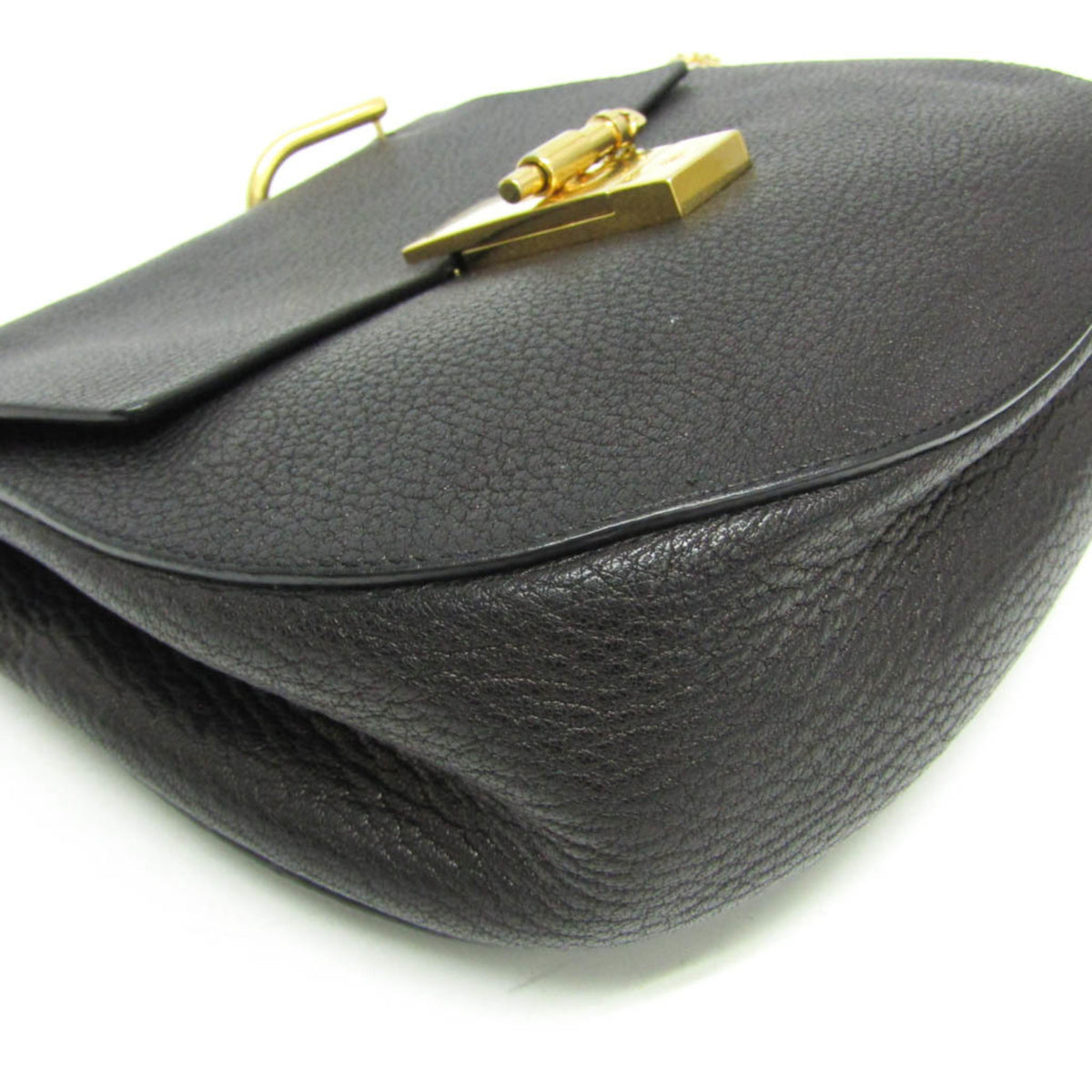 Chloe Drew Leather, Black, Leather, Crossbody Bag