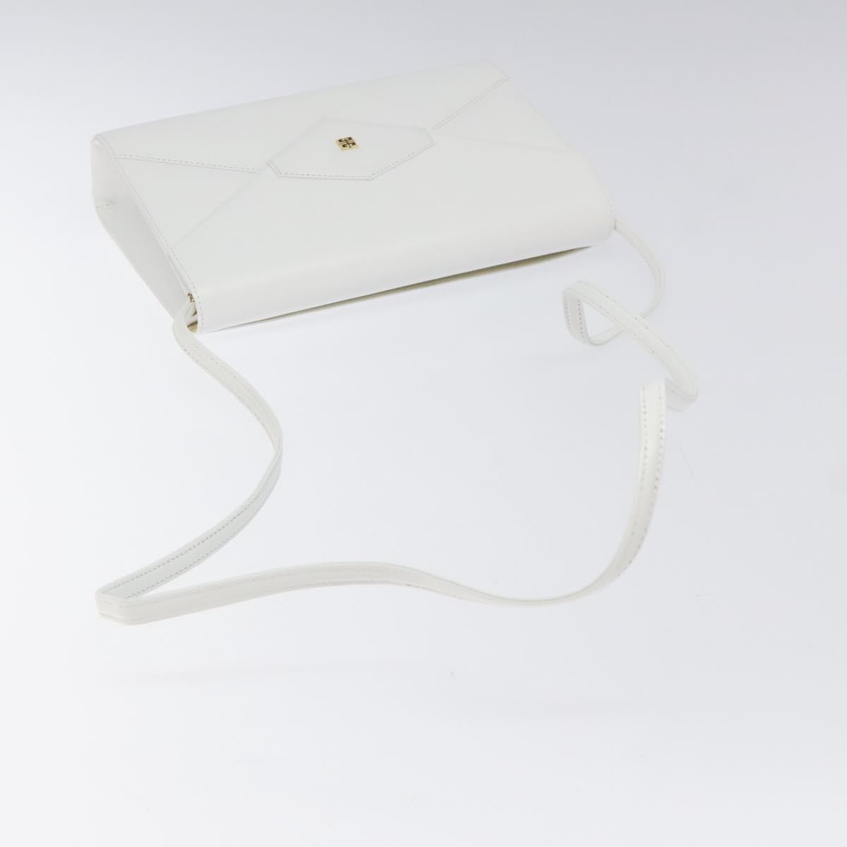 Givenchy Vintage 4G Leather, White, Leather, Shoulder Bag