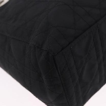Christian Dior Vintage Lady Dior Cannage Quilt Nylon, Black, Nylon, Handbag