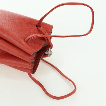 Hermes Vespa Pouch Leather, Red, Leather, Clutch