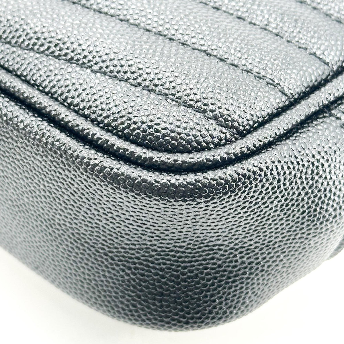 Saint Laurent Lou Camera Matelasse Chevron Leather, Black, Calfskin, Handbag