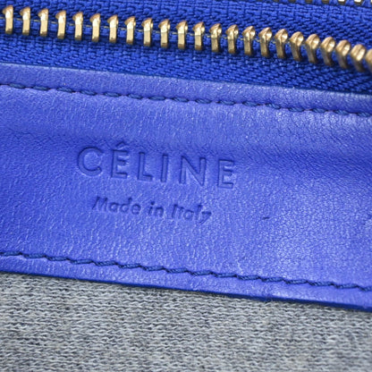 Celine Trio Leather, Blue, Leather, Shoulder Bag