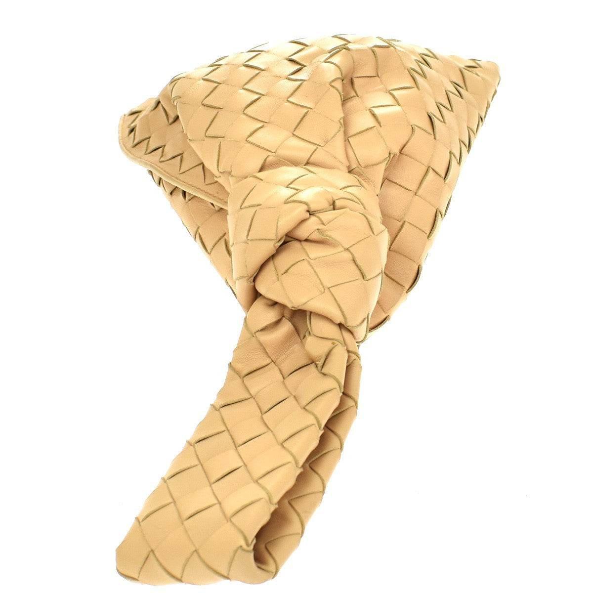 Bottega Veneta BV Twist Intrecciato Nappa, Beige, Leather, Handbag