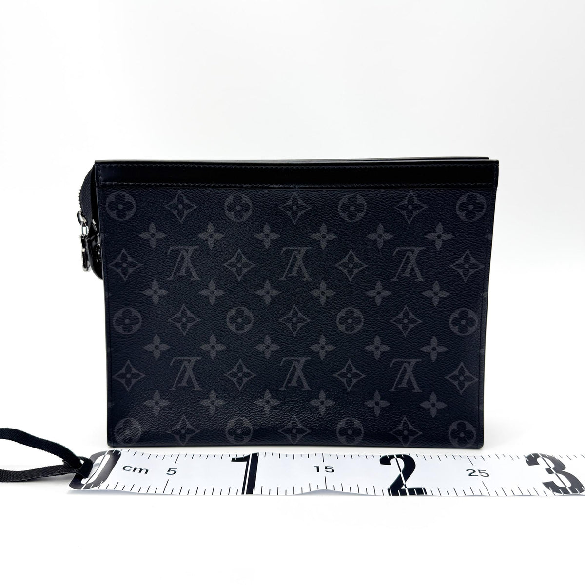 Louis Vuitton Pochette Voyage Monogram Eclipse Canvas, Black, Canvas, Clutch