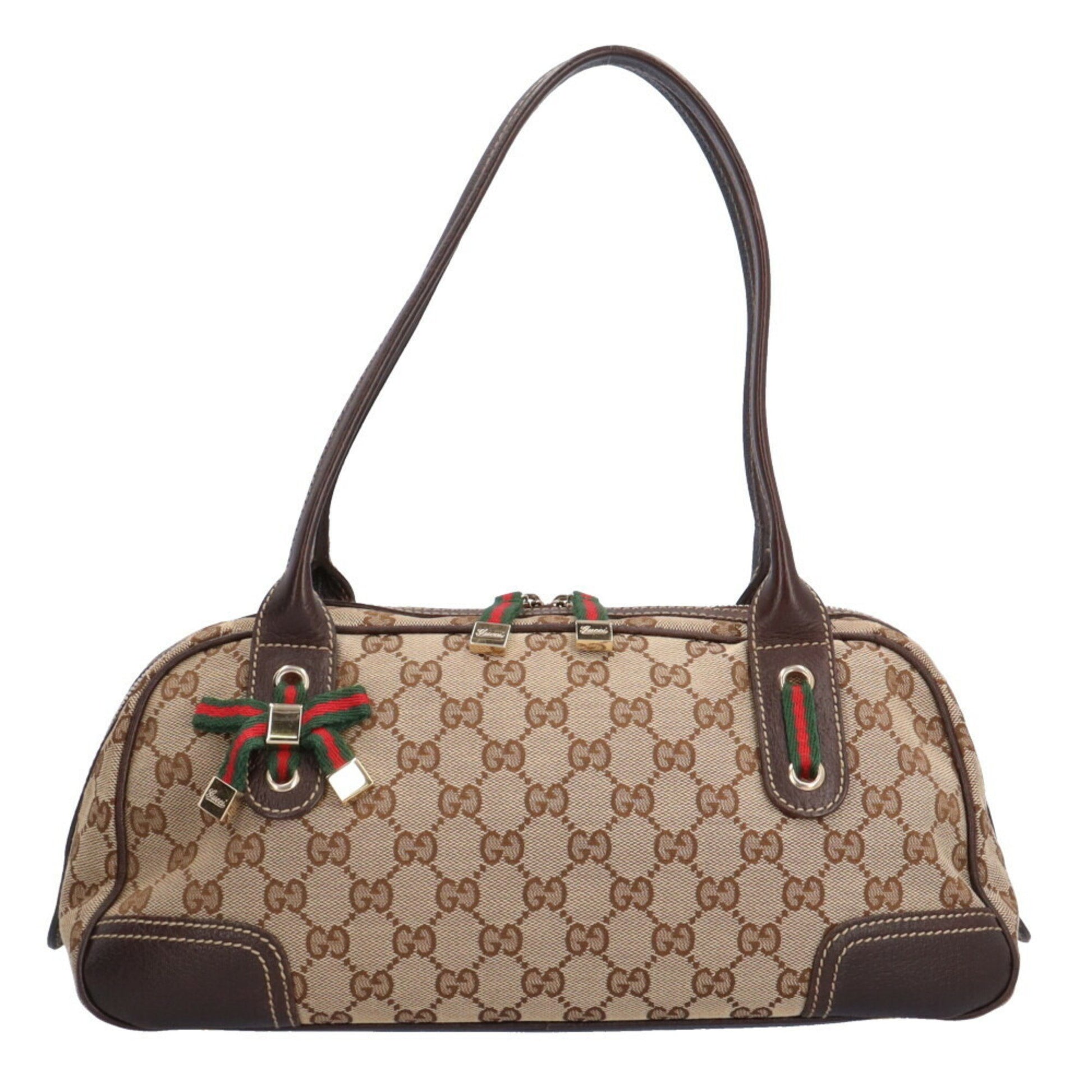 Gucci Princy, Brown, Canvas, shoulder