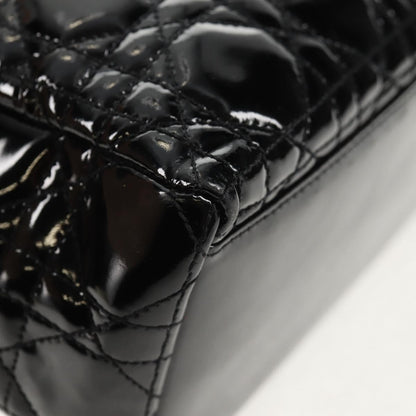 Christian Dior Lady Dior Bag Patent, BLACK, PATENT_LEATHER, Handbag
