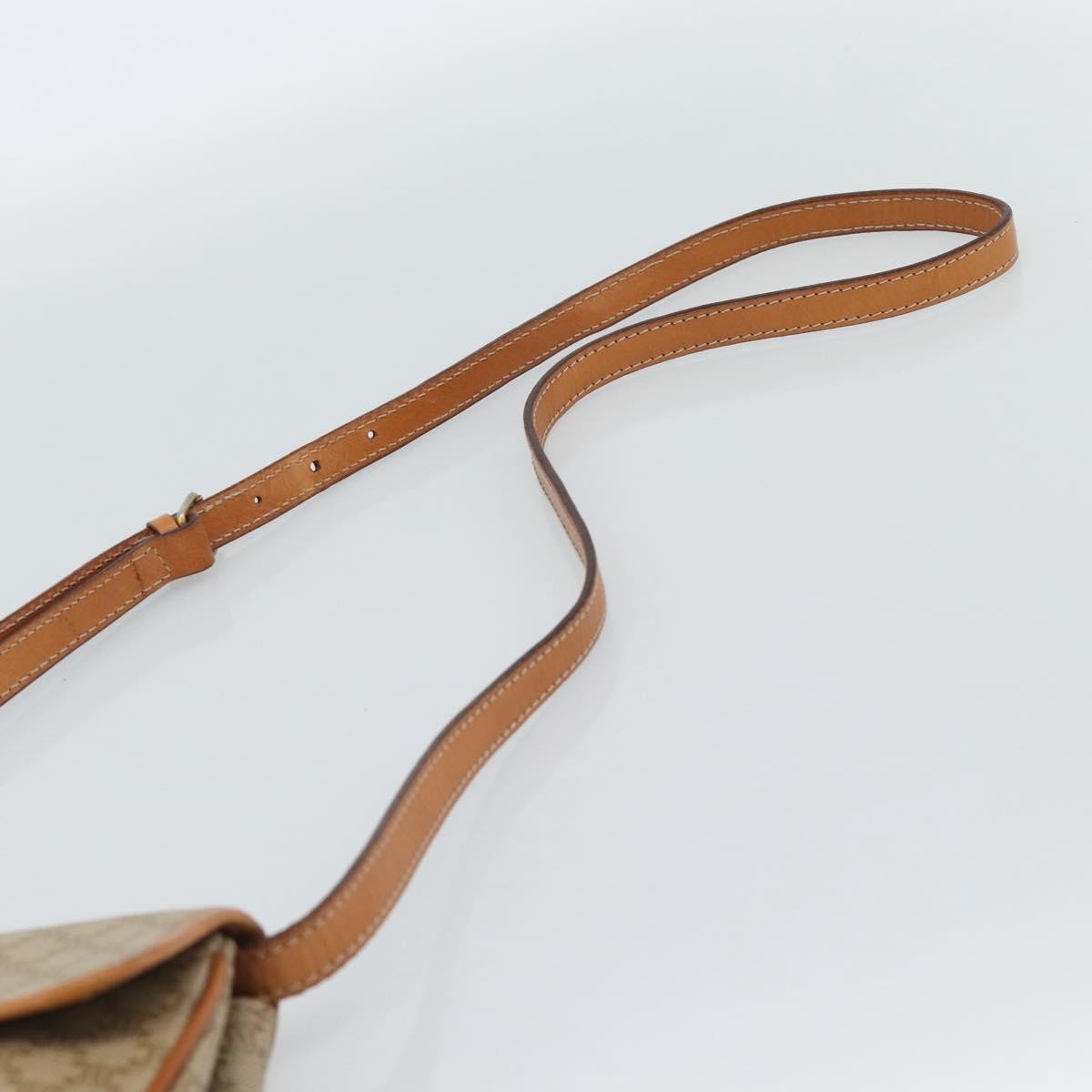 Celine Vintage Macadam Canvas and Leather, Beige, Canvas, Shoulder Bag