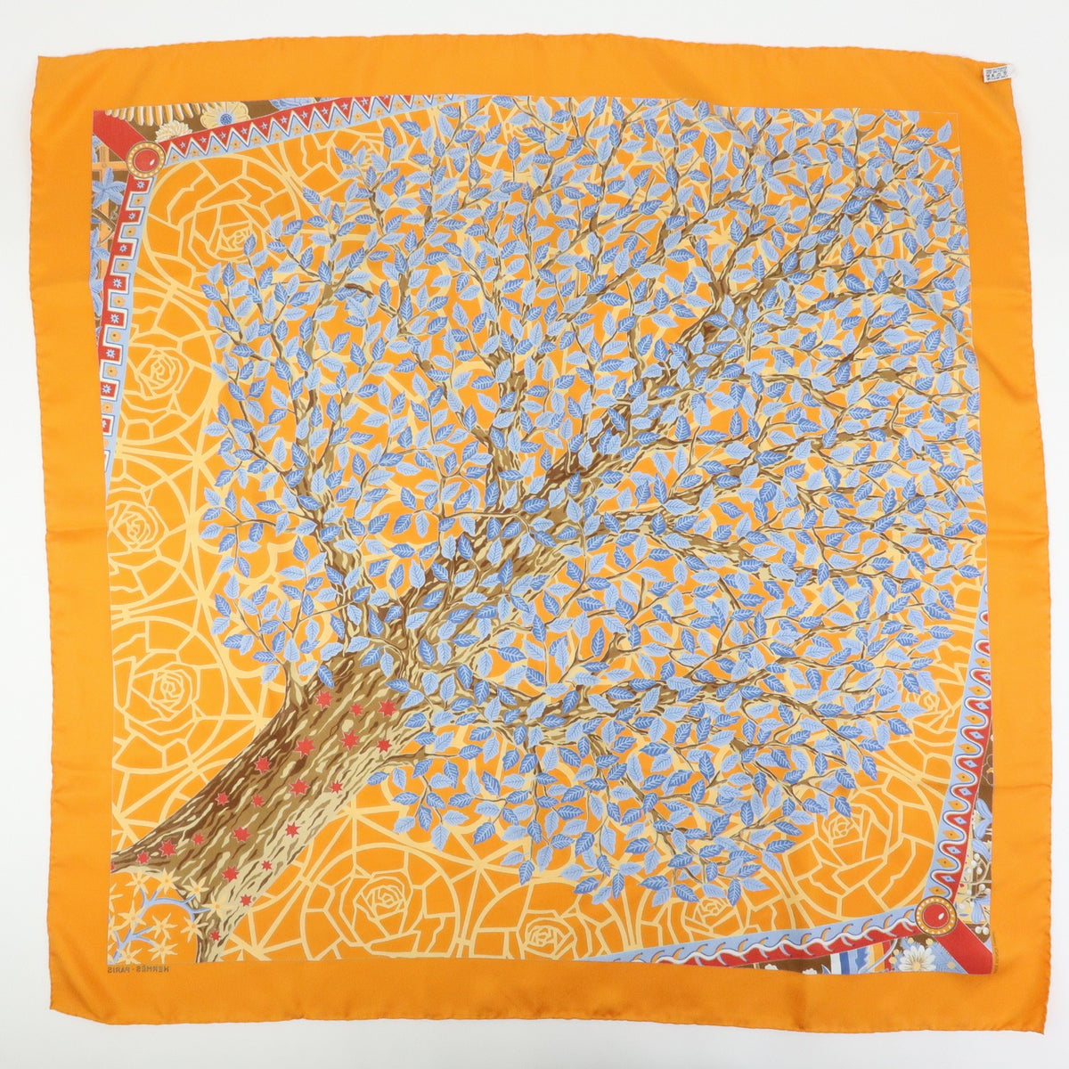 Hermes Carré 90 Silk multicolor, Orange, Silk, Scarf