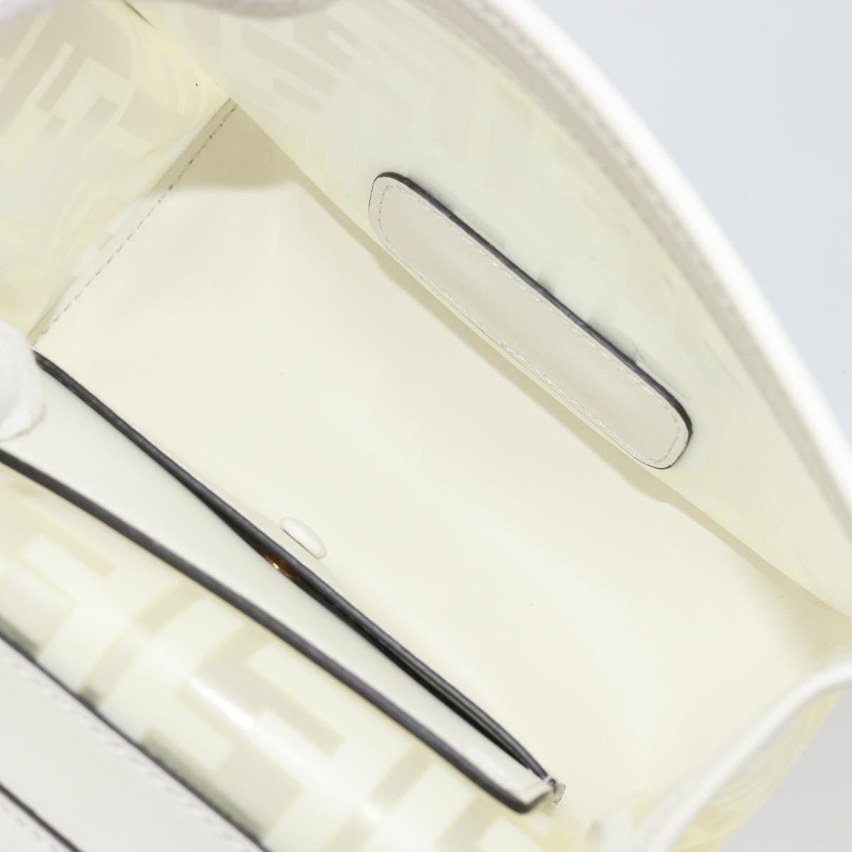 Fendi Kan I F Zucca PU, Clear, Canvas, Shoulder Bag