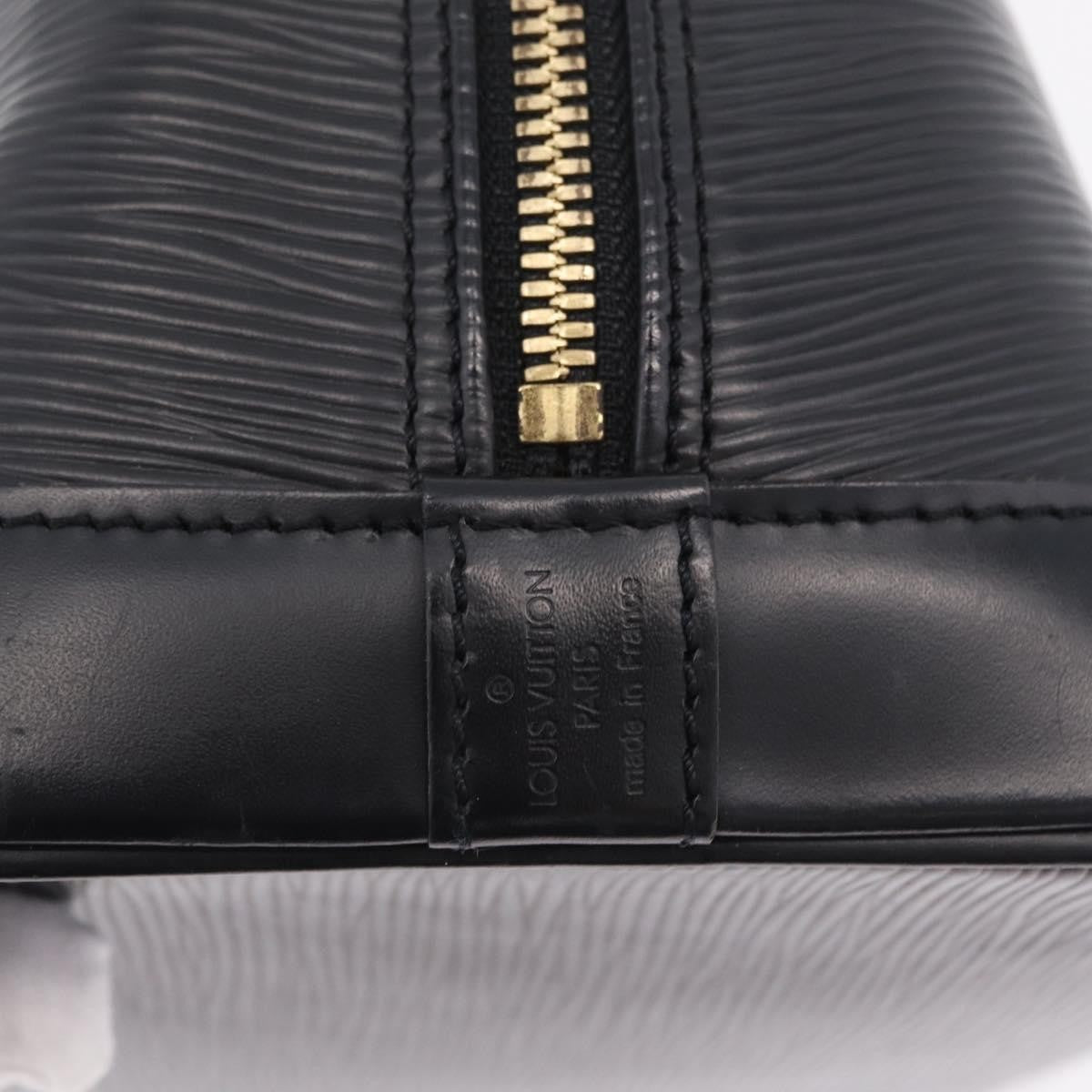 Louis Vuitton Alma Epi Leather, Black, Leather, Handbag