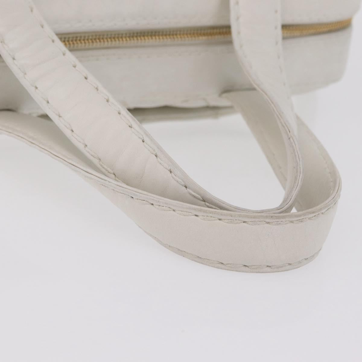 Chanel Vintage CC Zip Around Bowler Quilted Caviar, White, Leather, Handbag