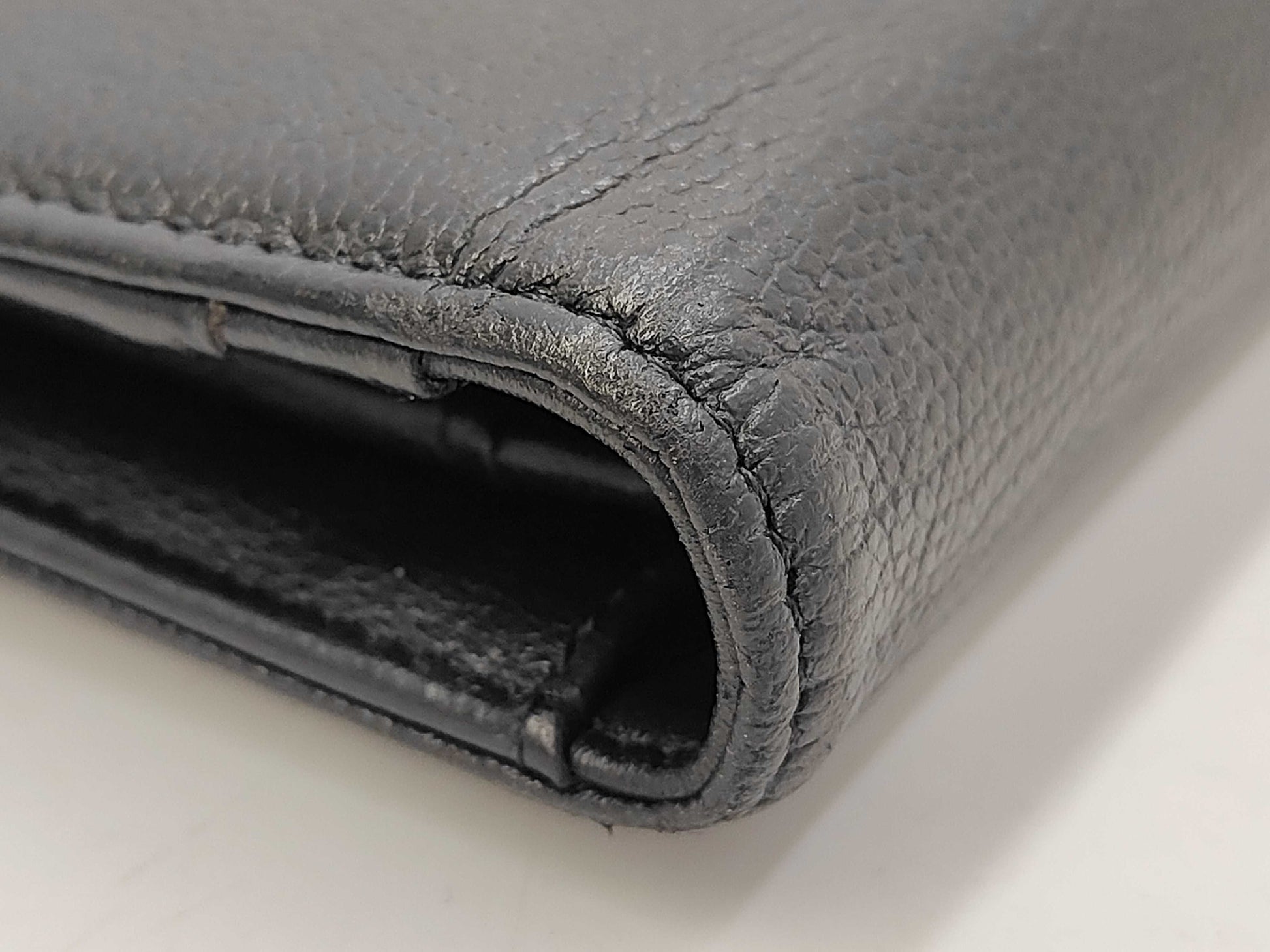 Chanel Bi-Fold Wallet Leather, Black, Leather, Wallet