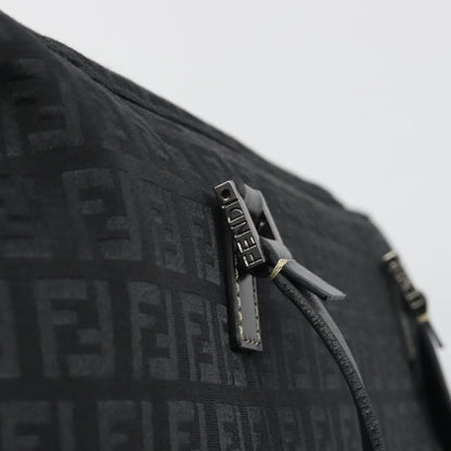 Fendi Shoulder Zucchino Canvas, Black, Canvas, Shoulder Bag