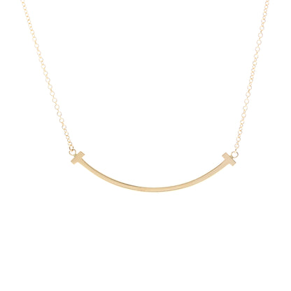 Tiffany & Co. T Smile Pendant 18K Rose Gold, Gold, Pink Gold, Necklace