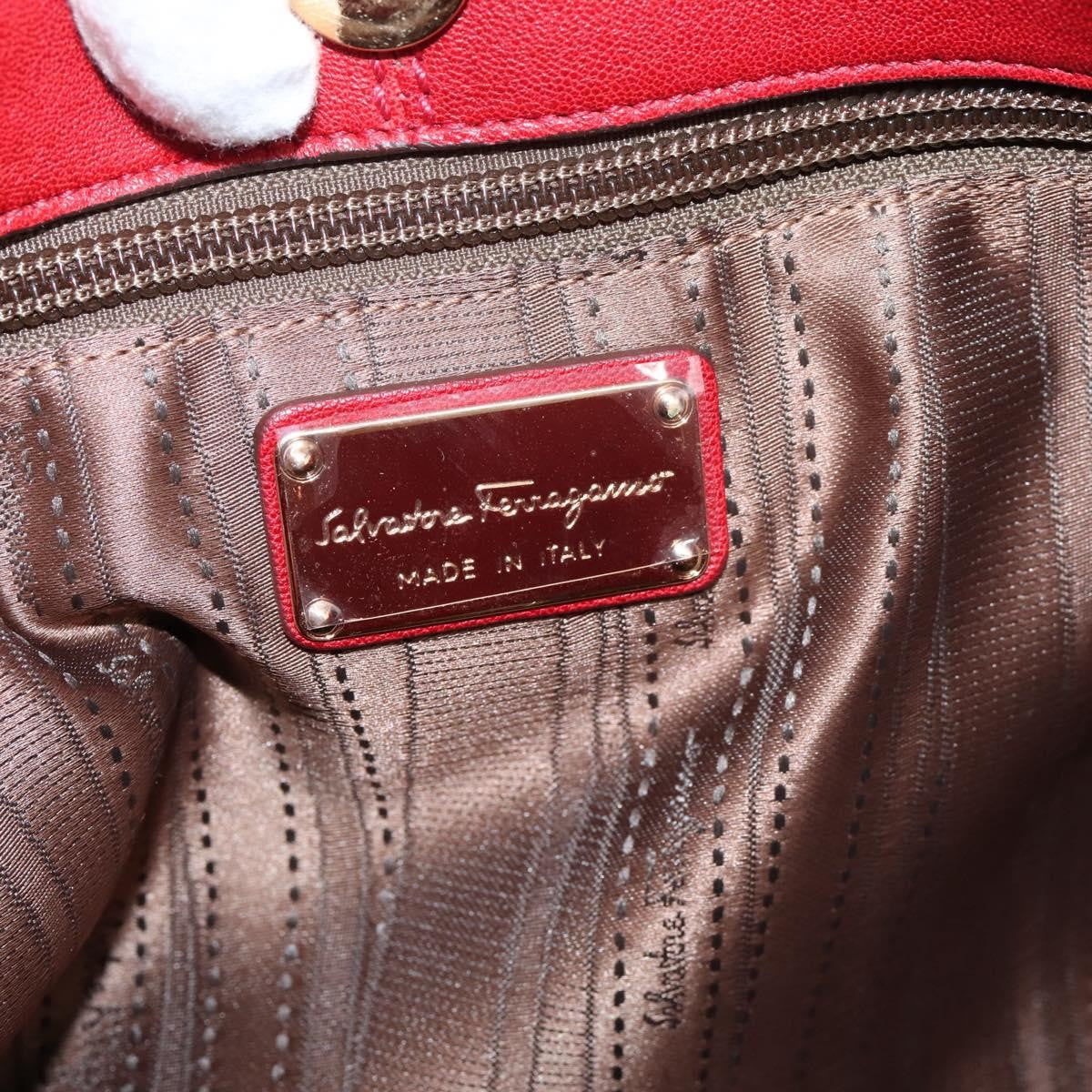 Salvatore Ferragamo Miss Vara Giusy Hobo Leather, Red, Leather, Shoulder Bag