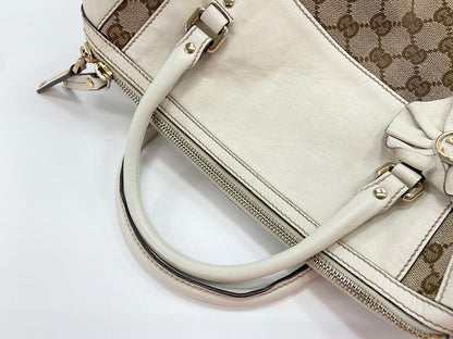 Gucci Trophy Boston GG Canvas, Beige, Canvas, Handbag