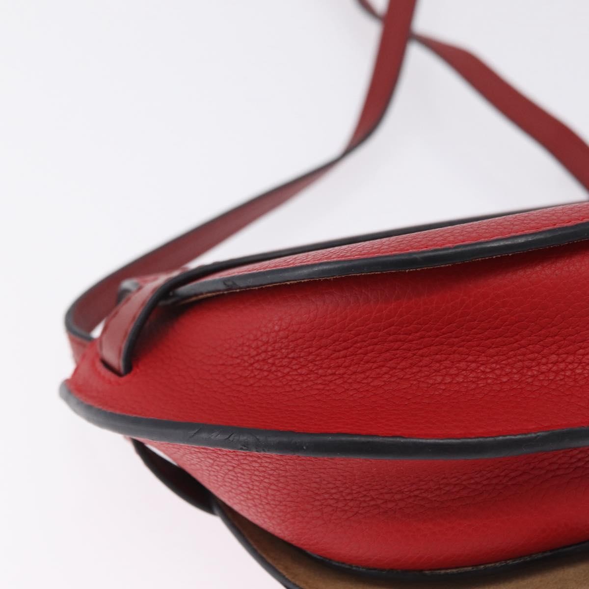 Loewe Metal Gate Leather, Red, Leather, Shoulder Bag