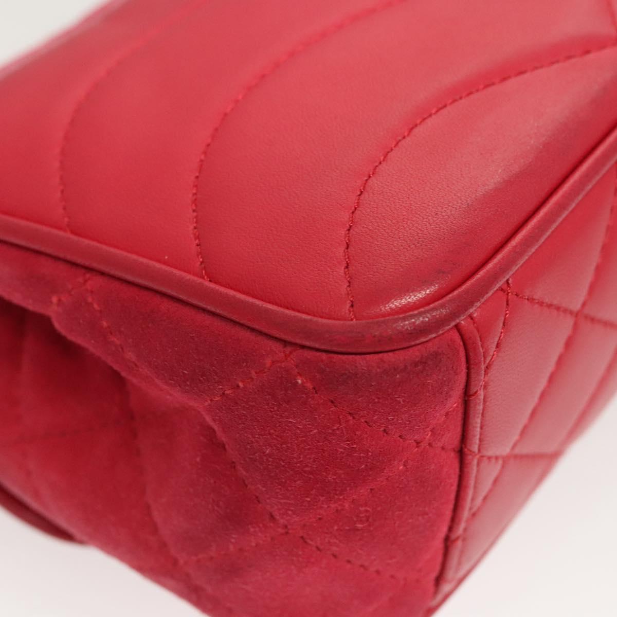 Chanel Pagoda Flap Bag Suede and Lambskin, PINK, SUEDE, Shoulder bag