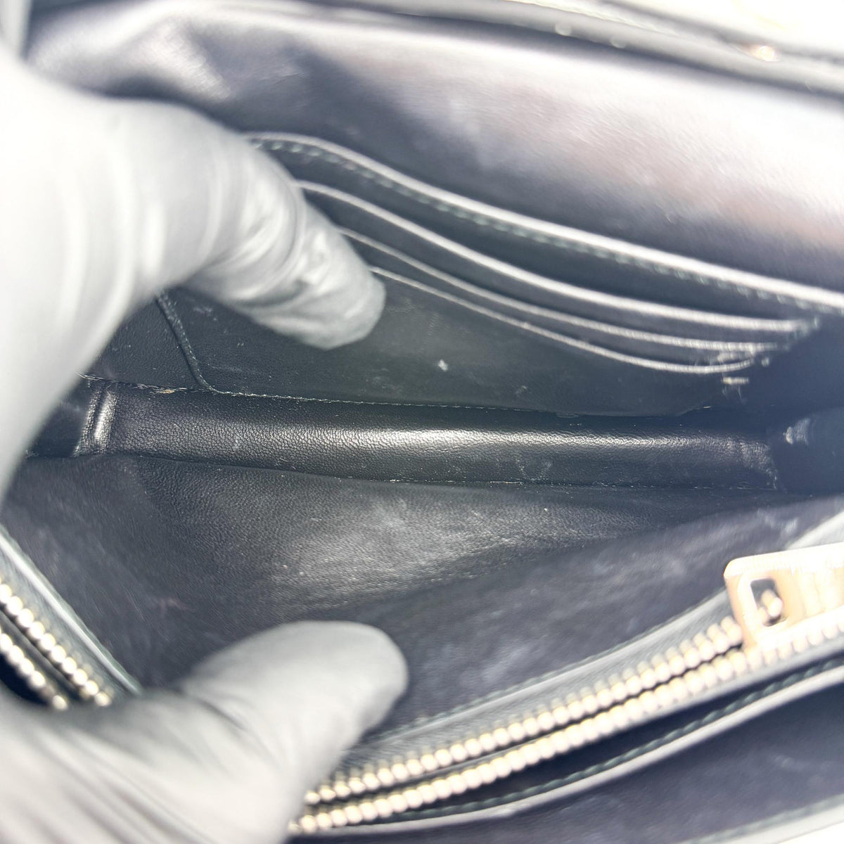 Prada Wallet on Strap Saffiano Leather, Silver, Leather, Crossbody Bag