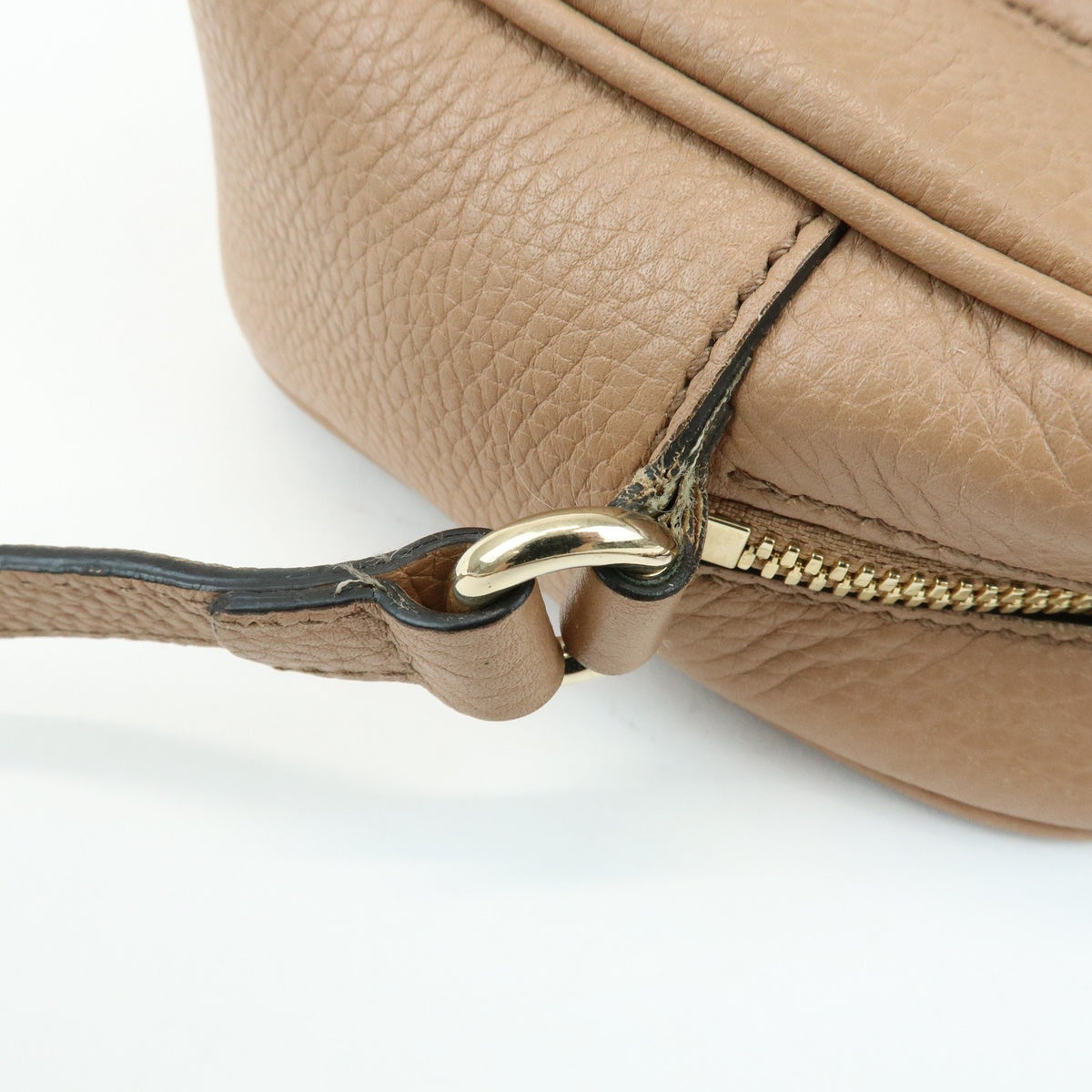 Gucci Soho Disco Leather, Beige, Leather, Crossbody Bag