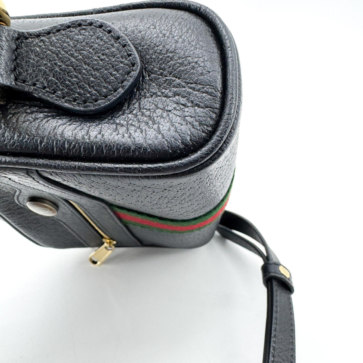 Gucci Ophidia Leather, Black, Leather, Shoulder Bag