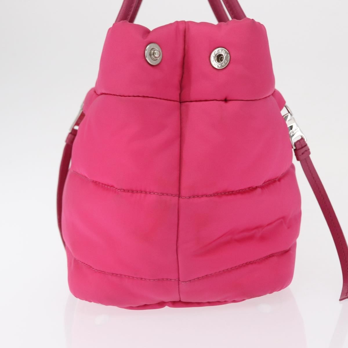 Prada Bomber Tessuto, Pink, Nylon, Tote Bag