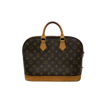 Louis Vuitton Alma Handbag Monogram Canvas, Brown, Canvas, Handbag