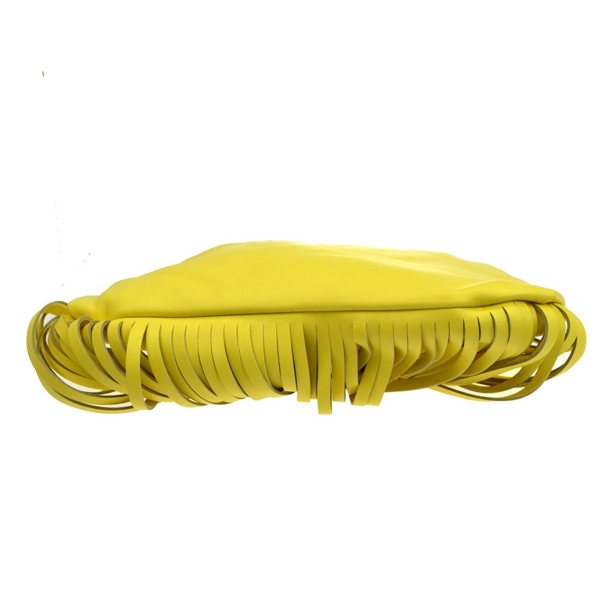 Bottega Veneta The Fringe Leather, Yellow, Leather, Clutch