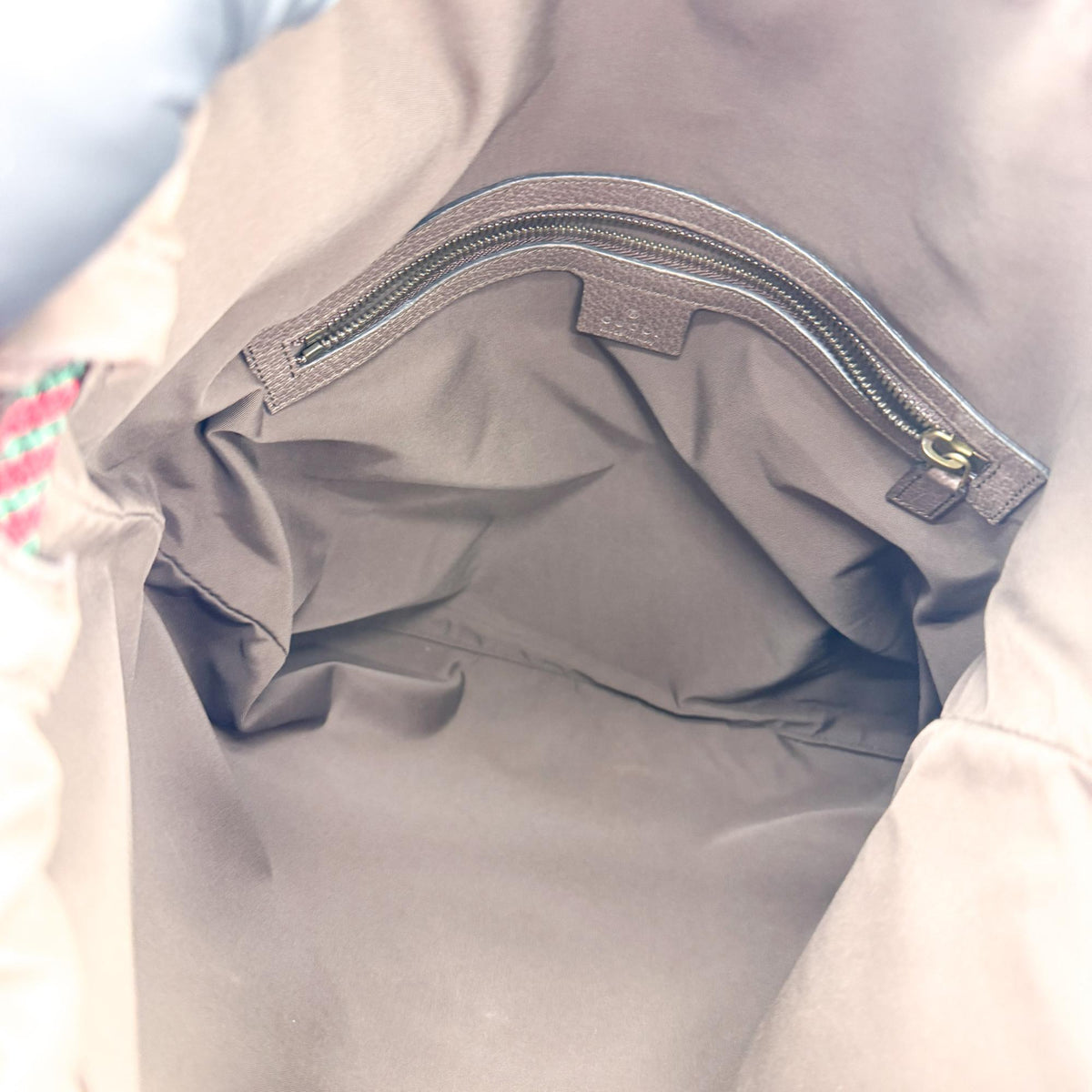 Gucci Neo Vintage Drawstring GG Coated Canvas, Brown, Canvas, Backpack